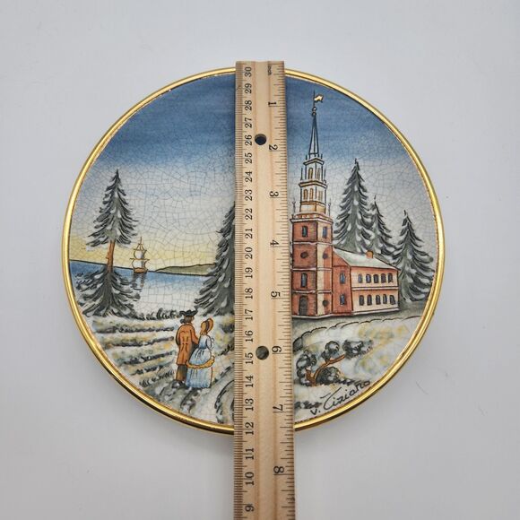 Vtg 1976 Tiziano Veneto Flair Plate Very Rare Hand Made In Italy #757 Of 5000 - Picture 7 of 9